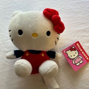 Hello Kitty Plush with Red Bow and Navy Outfit